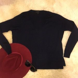 J. Crew Merino Wool v neck boyfriend sweater